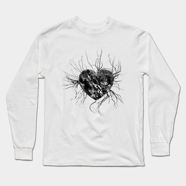 Human Veins With Heart Long Sleeve T-Shirt by erzebeth